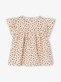 Ensemble Blouse Imprimée Et Short En Gaze De Coton Fille - Jaune Pastel -Vertbaudet Soldes Boutique ensemble blouse imprimee et short en gaze de coton fille 27