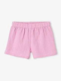 Ensemble Blouse Imprimée Et Short En Gaze De Coton Fille - Jaune Pastel -Vertbaudet Soldes Boutique ensemble blouse imprimee et short en gaze de coton fille 28