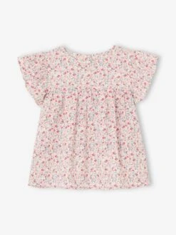Ensemble Blouse Imprimée Et Short En Gaze De Coton Fille - Jaune Pastel -Vertbaudet Soldes Boutique ensemble blouse imprimee et short en gaze de coton fille 33