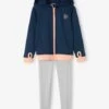 Ensemble De Sport Sweat Zippé Et Legging Technique Fille - Marine -Vertbaudet Soldes Boutique ensemble de sport sweat zippe et legging technique fille