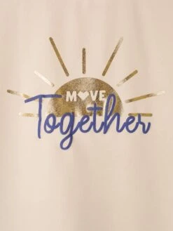 Ensemble De Sport T-shirt Et Corsaire Fille Motif "sunrise" Irisé - écru -Vertbaudet Soldes Boutique ensemble de sport t shirt et corsaire fille motif sunrise irise 8