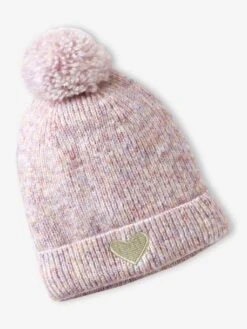 Ensemble Fille Bonnet « C½ur » + Snood + Moufles/mitaines - Rose Poudré -Vertbaudet Soldes Boutique ensemble fille bonnet cur snood mouflesmitaines 22