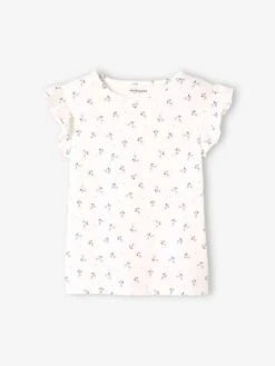 Ensemble Fille T-shirt à Volants Et Jupe à Bretelles En Gaze De Coton - Corail -Vertbaudet Soldes Boutique ensemble fille t shirt a volants et jupe a bretelles en gaze de coton 15