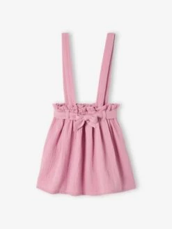 Ensemble Fille T-shirt à Volants Et Jupe à Bretelles En Gaze De Coton - Corail -Vertbaudet Soldes Boutique ensemble fille t shirt a volants et jupe a bretelles en gaze de coton 16