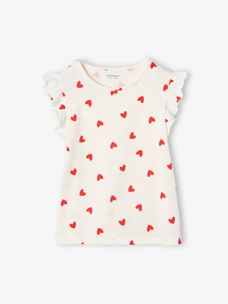 Ensemble Fille T-shirt à Volants Et Jupe à Bretelles En Gaze De Coton - Vieux Rose 9 Ensemble Fille T-shirt à Volants Et Jupe à Bretelles En Gaze De Coton - Vieux Rose – Image 9