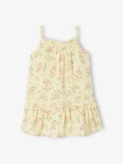 Ensemble Fleuri Robe Et Culotte Naissance - Jaune Pâle -Vertbaudet Soldes Boutique ensemble fleuri robe et culotte naissance 1