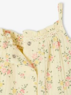 Ensemble Fleuri Robe Et Culotte Naissance - Jaune Pâle -Vertbaudet Soldes Boutique ensemble fleuri robe et culotte naissance 6