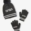 NASA Ensemble Garçon Bonnet + Gants - Gris Anthracite -Vertbaudet Soldes Boutique ensemble garcon bonnet gants