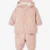Ensemble Manteau + Salopette De Pluie Bébé - Rose Poudré