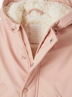 Ensemble Manteau + Salopette De Pluie Bébé - Rose Poudré -Vertbaudet Soldes Boutique ensemble manteau salopette de pluie bebe 5