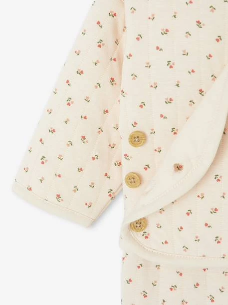 Ensemble Matelassé Gilet + Pantalon à Pieds Entièrement Imprimé - Rose 10 Ensemble Matelassé Gilet + Pantalon à Pieds Entièrement Imprimé - Rose – Image 10