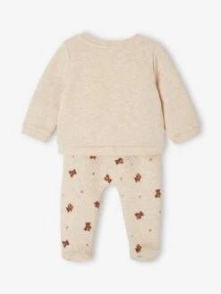 Ensemble Naissance Ours - Beige Chiné -Vertbaudet Soldes Boutique ensemble naissance ours 3