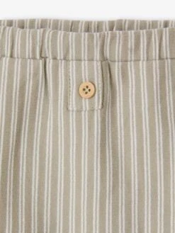 Ensemble Naissance T-shirt Imprimé Et Short Rayé - Kaki -Vertbaudet Soldes Boutique ensemble naissance t shirt imprime et short raye 4