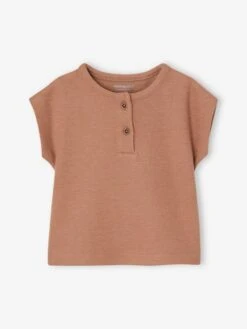 Ensemble Naissance : T-shirt Tunisien + Short Bébé - Moka -Vertbaudet Soldes Boutique ensemble naissance t shirt tunisien short bebe 1