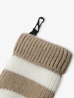 Ensemble Rayé Bonnet Péruvien, Snood Et Moufles Bébé - Rayé Beige -Vertbaudet Soldes Boutique ensemble raye bonnet peruvien snood et moufles bebe 5