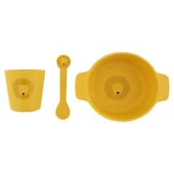 Trixie Ensemble Repas 3 Pièces 1er âge Animal En Silicone - Jaune
