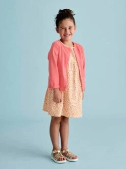 Ensemble Robe + Cardigan Fille - Rose -Vertbaudet Soldes Boutique ensemble robe cardigan fille 50