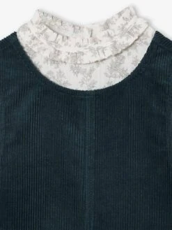 Ensemble Robe Chasuble En Velours Et Blouse Gaze Coton Fille - Bleu Pétrole 11 Ensemble Robe Chasuble En Velours Et Blouse Gaze Coton Fille - Bleu Pétrole -Vertbaudet Soldes Boutique ensemble robe chasuble en velours et blouse gaze coton fille 2