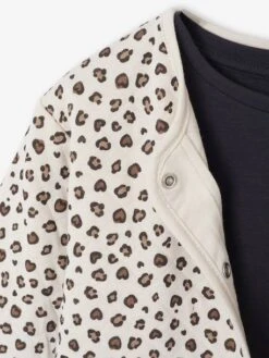 Ensemble Robe Et Gilet Matelassé Fille - Anthracite -Vertbaudet Soldes Boutique ensemble robe et gilet matelasse fille 4