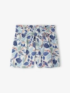 Ensemble Short + Débardeur Fille - Blanc Imprimé -Vertbaudet Soldes Boutique ensemble short debardeur fille 14