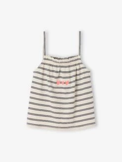 Ensemble Short + Débardeur Fille - Rayé Bleu -Vertbaudet Soldes Boutique ensemble short debardeur fille 7