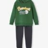 Ensemble Sport Garçon Sweat à Capuche Et Jogging - Vert -Vertbaudet Soldes Boutique ensemble sport garcon sweat a capuche et jogging