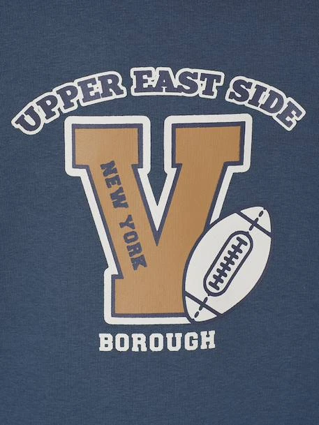 Ensemble Sport Garçon Sweat Capuche Imprimé + Jogging Uni - Bleu Pétrole 5 Ensemble Sport Garçon Sweat Capuche Imprimé + Jogging Uni - Bleu Pétrole – Image 5