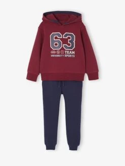 Ensemble Sport Garçon Sweat Capuche Imprimé + Jogging Uni - Bleu Pétrole 26 Ensemble Sport Garçon Sweat Capuche Imprimé + Jogging Uni - Bleu Pétrole -Vertbaudet Soldes Boutique ensemble sport garcon sweat capuche imprime jogging uni 26