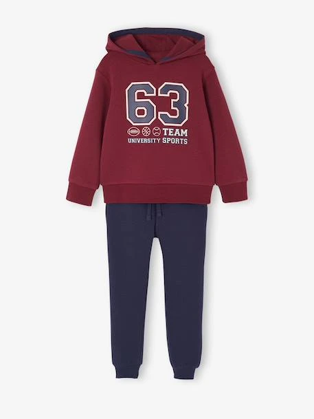 Ensemble Sport Garçon Sweat Capuche Imprimé + Jogging Uni - Bleu Pétrole 7 Ensemble Sport Garçon Sweat Capuche Imprimé + Jogging Uni - Bleu Pétrole – Image 7