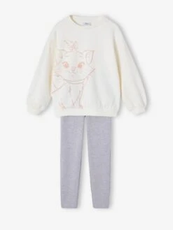 Ensemble Sweat + Legging Disney Marie Les Aristochats Fille - écru