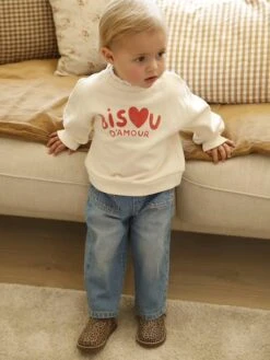 Ensemble Sweat-shirt Et Jean Large Bébé - Vanille 12 Ensemble Sweat-shirt Et Jean Large Bébé - Vanille -Vertbaudet Soldes Boutique ensemble sweat shirt et jean large bebe 1