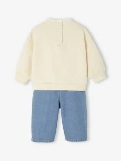 Ensemble Sweat-shirt Et Jean Large Bébé - Vanille 17 Ensemble Sweat-shirt Et Jean Large Bébé - Vanille -Vertbaudet Soldes Boutique ensemble sweat shirt et jean large bebe 6