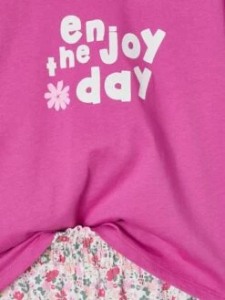 Ensemble T-shirt + Pantalon Large Fille - Violet -Vertbaudet Soldes Boutique ensemble t shirt pantalon large fille 10