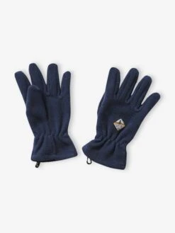 Gants Garçon En Maille Polaire - Pétrole
