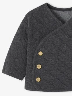 Gilet Bébé Matelassé Ouverture Croisée Naissance - Beige Chiné -Vertbaudet Soldes Boutique gilet bebe matelasse ouverture croisee naissance 2