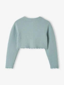 Gilet Boléro Fille En Maille Pointelle - écru -Vertbaudet Soldes Boutique gilet bolero fille en maille pointelle 1