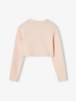 Gilet Boléro Fille En Maille Pointelle - Rose Pâle -Vertbaudet Soldes Boutique gilet bolero fille en maille pointelle 39