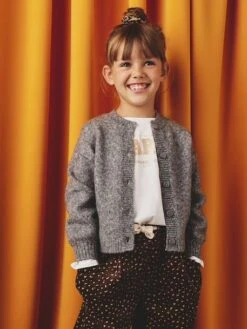 Gilet En Maille Mousseuse Fille - Vanille