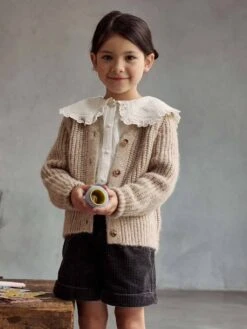 Gilet En Maille Mousseuse Fille - Olive -Vertbaudet Soldes Boutique gilet en maille mousseuse fille 30