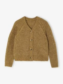 Gilet En Maille Mousseuse Fille - Olive -Vertbaudet Soldes Boutique gilet en maille mousseuse fille 37