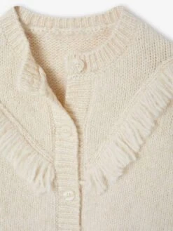 Gilet Fille à Franges - écru -Vertbaudet Soldes Boutique gilet fille a franges 2