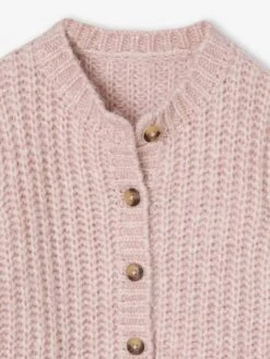 Gilet Loose En Maille Mousseuse Fille - Violine -Vertbaudet Soldes Boutique gilet loose en maille mousseuse fille 55