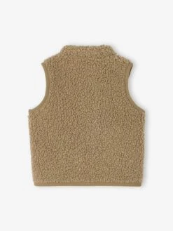 Gilet Sans Manches Bébé En Sherpa - Taupe -Vertbaudet Soldes Boutique gilet sans manches bebe en sherpa 4