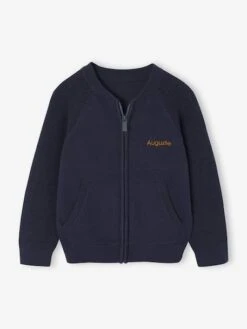 Gilet Teddy Garçon Manches Longues - Marine 13 Gilet Teddy Garçon Manches Longues - Marine -Vertbaudet Soldes Boutique gilet teddy garcon manches longues 13