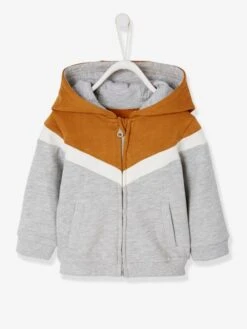 Gilet Zippé Bébé Garçon à Capuche - Cannelle -Vertbaudet Soldes Boutique gilet zippe bebe garcon a capuche 4