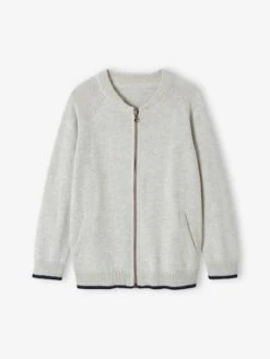 Gilet Zippé Style Teddy Personnalisable Garçon - Bleu Grisé -Vertbaudet Soldes Boutique gilet zippe style teddy personnalisable garcon 15