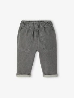 Jean Bébé Taille élastiquée - Denim Gris -Vertbaudet Soldes Boutique jean bebe taille elastiquee 25