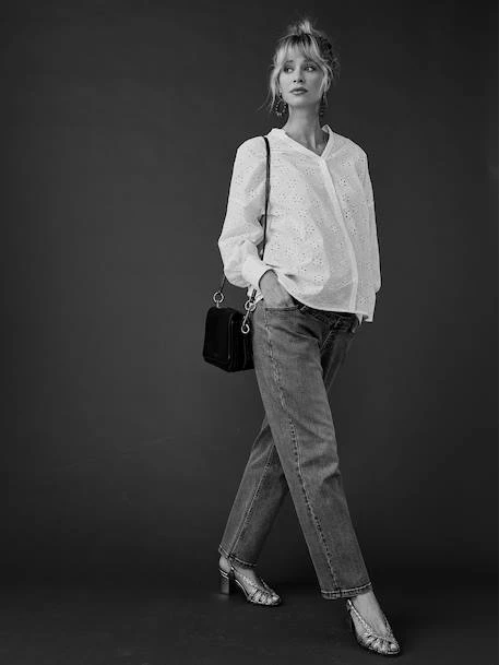 Jean De Grossesse Droit Bandeau Seamless - Denim Brut 10 Jean De Grossesse Droit Bandeau Seamless - Denim Brut – Image 10