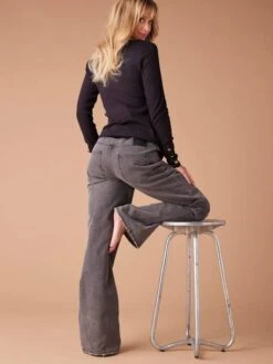 Jean De Grossesse Large Avec Bandeau - Denim Gris -Vertbaudet Soldes Boutique jean de grossesse large avec bandeau 2