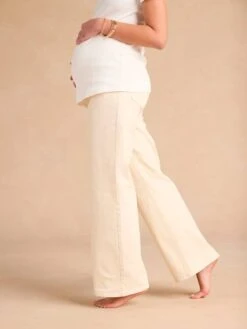 Jean De Grossesse Large Bandeau Seamless - écru -Vertbaudet Soldes Boutique jean de grossesse large bandeau seamless 9